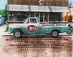 This picture was taken in front of the Harley shop in Macon Georgia ,about 1960. I got a picture of the truck in the same spot,right before they tore...